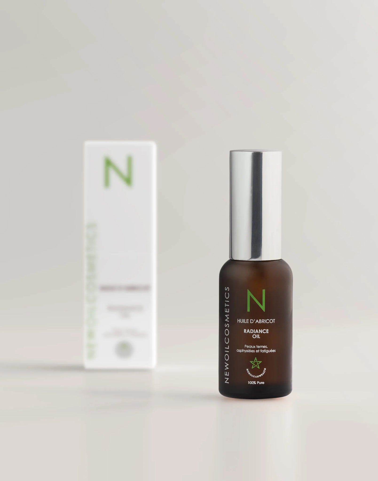 NEW OIL COSMETICS présentation packaging huile abricot 30ml flacon élégant naturelle nourrissante - novaparapharmacie