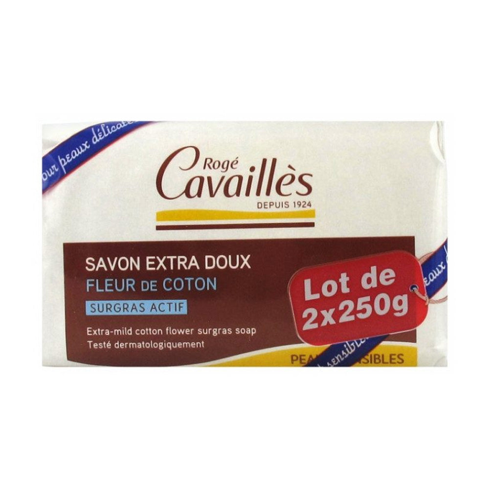 Rogé Cavaillès Savon Surgras Extra-doux Fleur de Coton 2x 250 gr