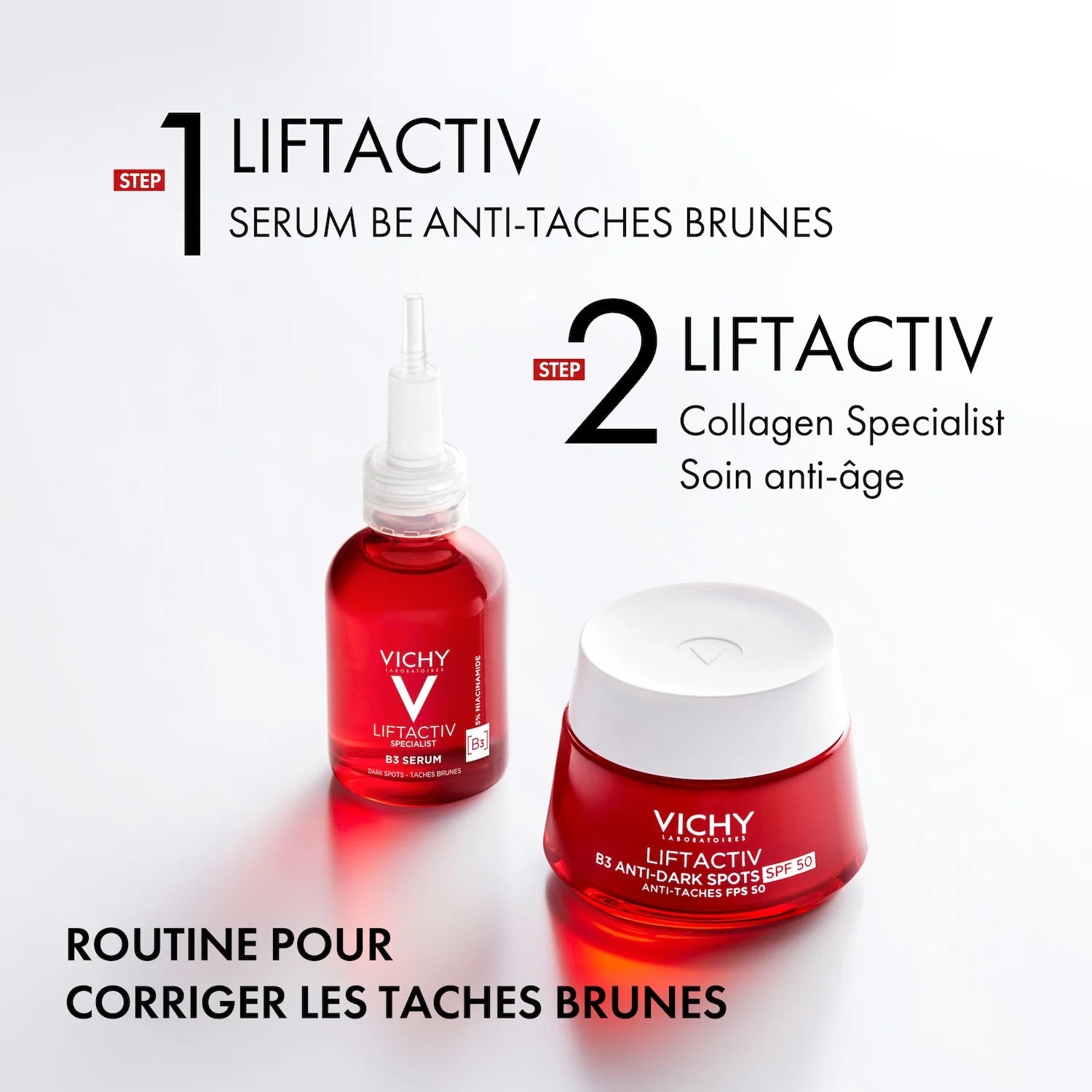 Routine Complète Liftactiv B3 Dark Spots Nettoyage Sérum Hydratation Anti-Taches Vichy - novaparapharmacie