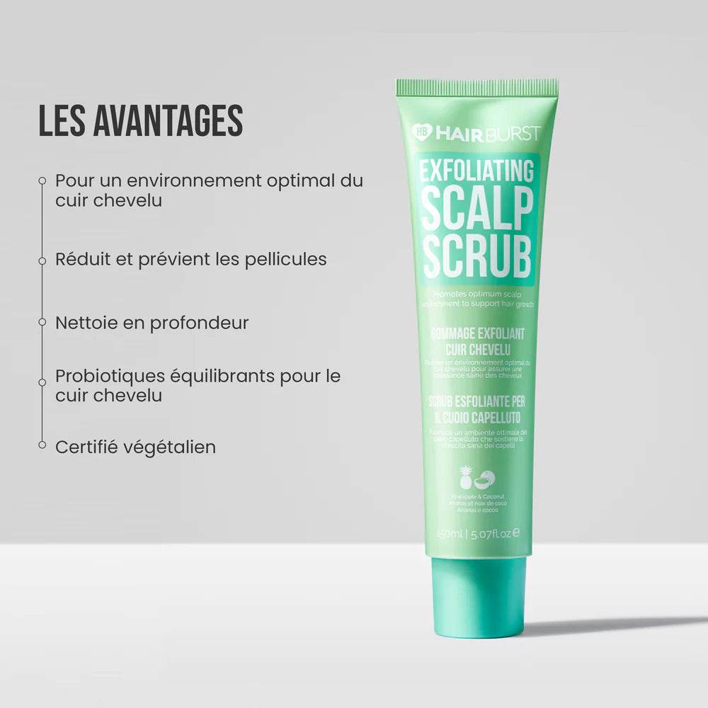 Hairburst gommage bénéfices exfoliation profonde stimule croissance détox complète cheveux revitalisés - novaparapharmacie