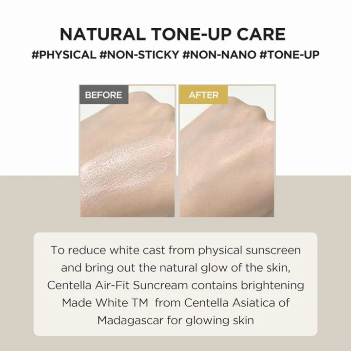 MADAGASCAR CENTELLA Air-Fit Suncream Plus SPF50+ 50ml crème solaire apaisante SPF50+ PA++++ centella Madagascar madécassoside - novaparapharmacie