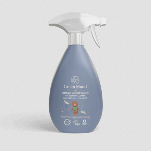 Green Mood Bébé Nettoyant Jouets Surfaces Spray 500ml écologique hypoallergénique désinfectant sans rinçage naturel biodégradable - novaparapharmacie