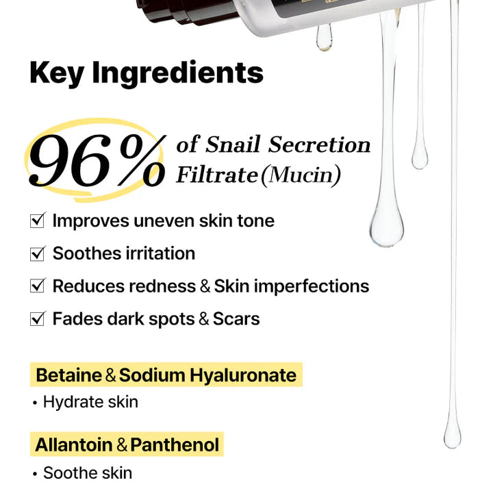 Soin COSRX Advanced Snail Mucin Power Essence 100ml packaging 96% mucine hydratation réparation - novaparapharmacie