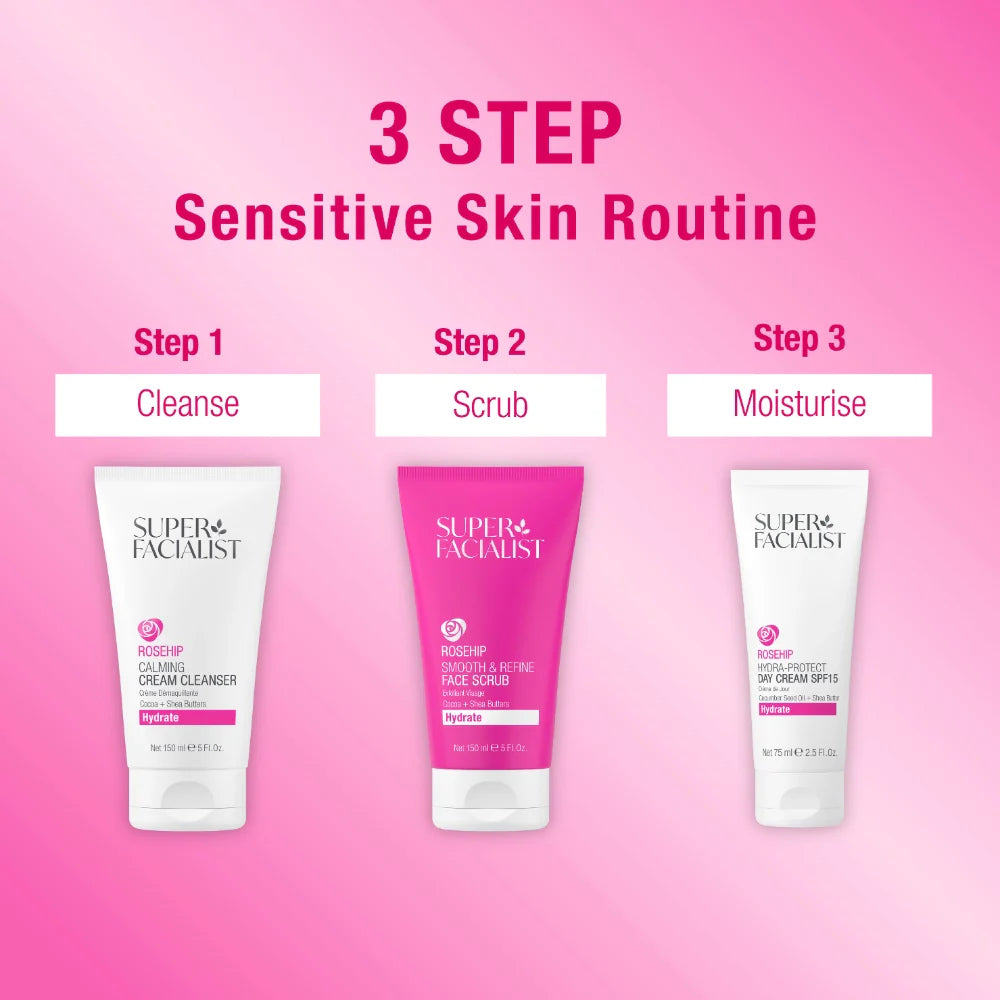 Super Facialist gamme soins visage crème jour rose musquée collection hydra-protect anti-âge - novaparapharmacie