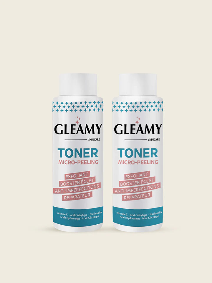 GLEAMY Toner Micro-Peeling formule acide hyaluronique hydrate repulpe atténue rides - novaparapharmacie