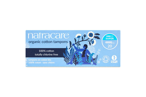 Natracare Tampons Super Sans Applicateur 20 Unités protection hygiénique bio coton naturel flux abondant confort optimal - novaparapharmacie