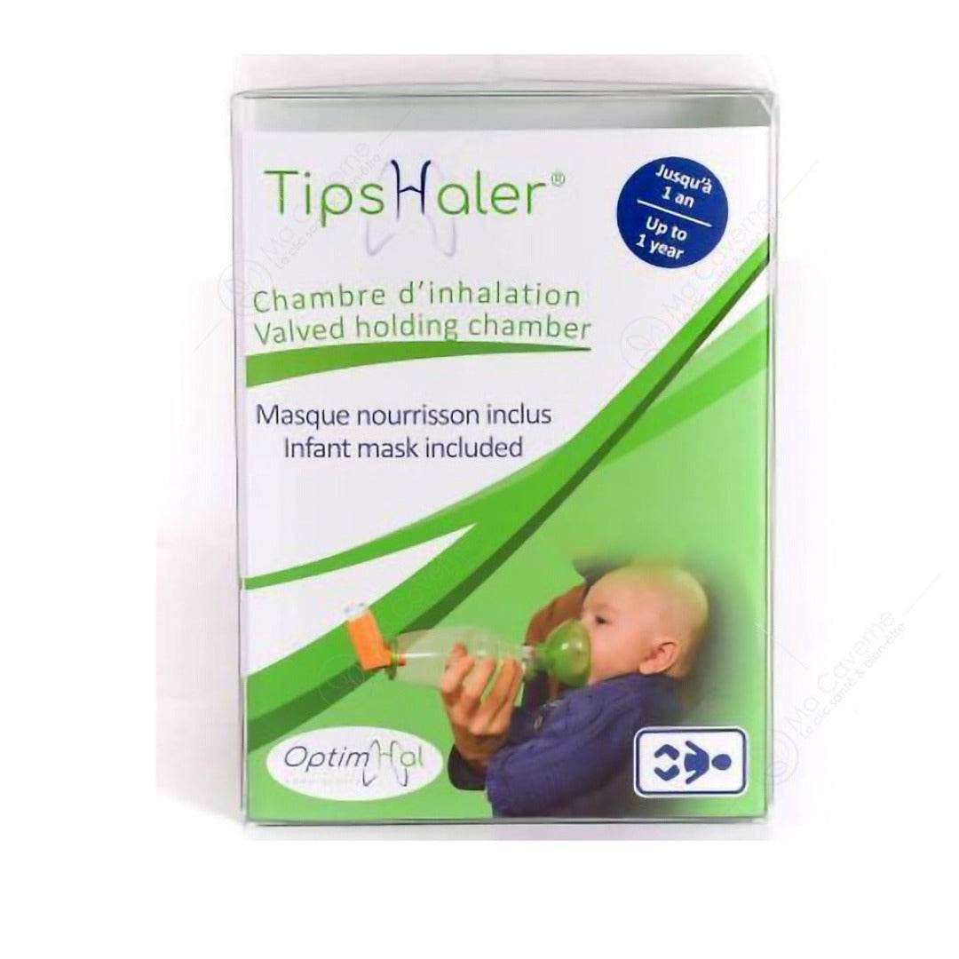 Tipshaler Masque Nourisson 1ans chambre inhalation bébé aérosol-doseur traitement respiratoire asthme nouveau-né - novaparapharmacie
