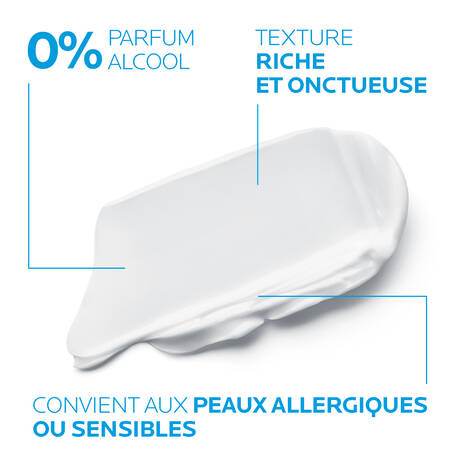 Composition La Roche-Posay Toleriane Dermallergo Crème Nuit 40ml texture crème nocturne peaux hypersensibles