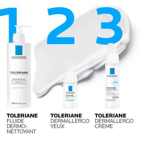 Routine La Roche-Posay Toleriane Dermallergo Crème Nuit 40ml application nocturne peaux hypersensibles