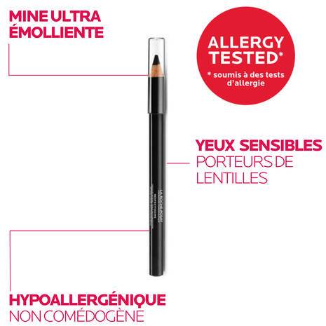 Utilisation La Roche-Posay Respectissime Crayon Yeux Noir application eyeliner yeux sensibles maquillage
