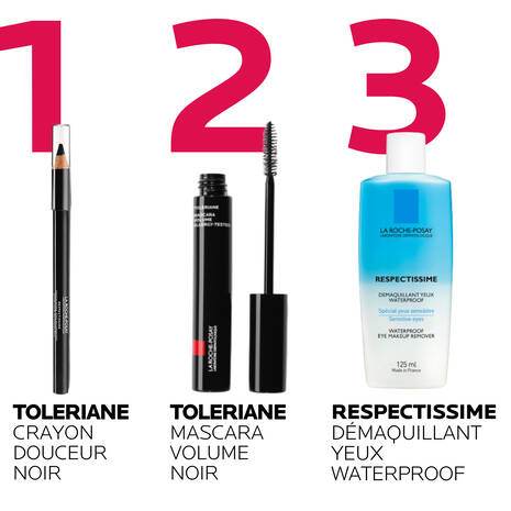 Routine La Roche-Posay Respectissime Crayon Yeux Noir application eyeliner quotidien yeux sensibles