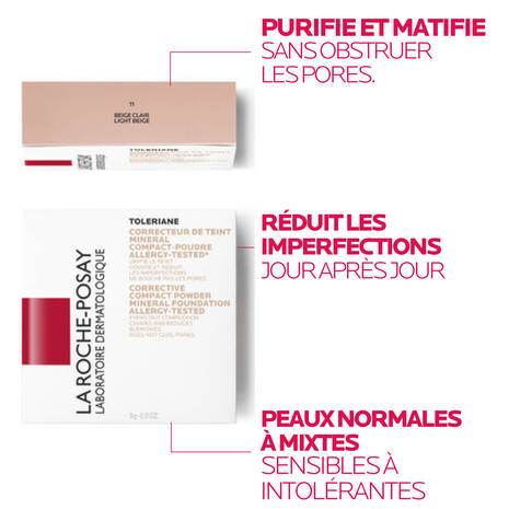 La Roche-Posay Toleriane Teint Compact 9g - Fond de Teint Correcteur Peaux Sensibles - Nova Parapharmacie