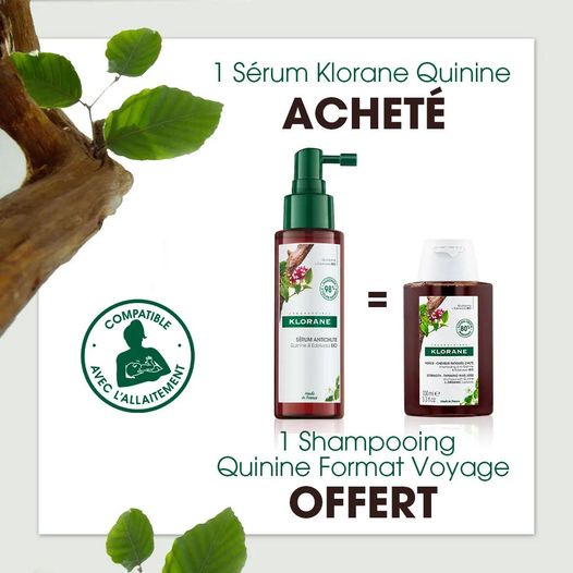 Un Shampooing Quinine Format Voyage Offert 🎁 à l'achat d'un Sérum à la Quinine & Edelweiss BIO | 100 ml 