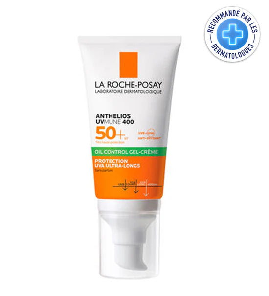 La Roche-Posay Anthelios UVMUNE 400 SPF50+ tube blanc orange protection solaire invisible oil control visage - novaparapharmacie