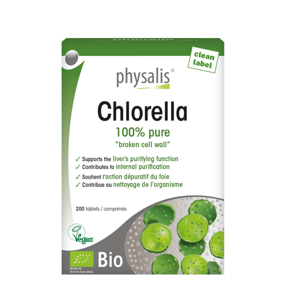 Physalis Chlorella 100% Pure Bio 200 Comprimés - Nova Parapharmacie