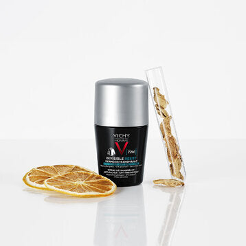 VICHY Homme Déodorant ingrédients formule anti-transpirant 48H anti-traces invisible protection efficace eau thermale actifs - novaparapharmacie