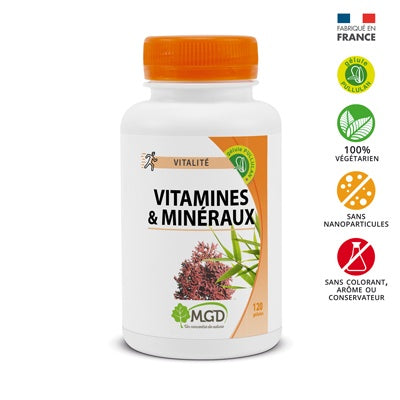 MGD Vitamines et minéraux boite 120 gélules