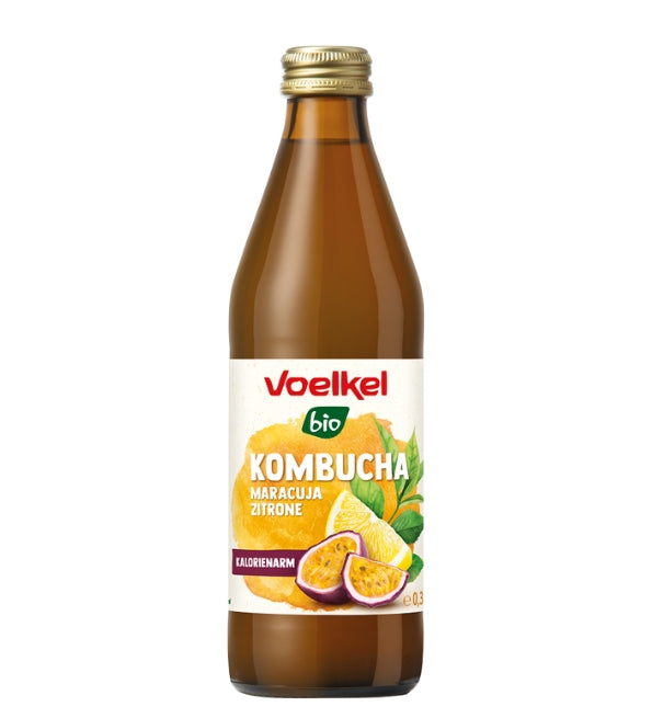 VOELKEL Kombucha Passion Citron 330ml bio probiotiques digestion saveur exotique - novaparapharmacie