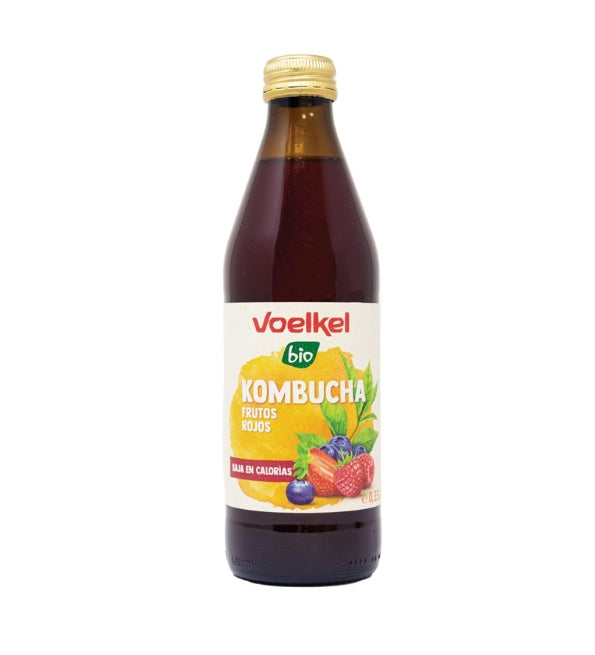 VOELKEL Kombucha Fruits Rouges Bio 330ml boisson fermentée probiotiques antioxydants digestion fruits - novaparapharmacie