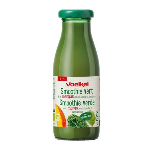 VOELKEL Smoothie Vert Mangue Kale Épinard 250ml smoothie bio détox légumes verts fruits kale épinards mangue - novaparapharmacie