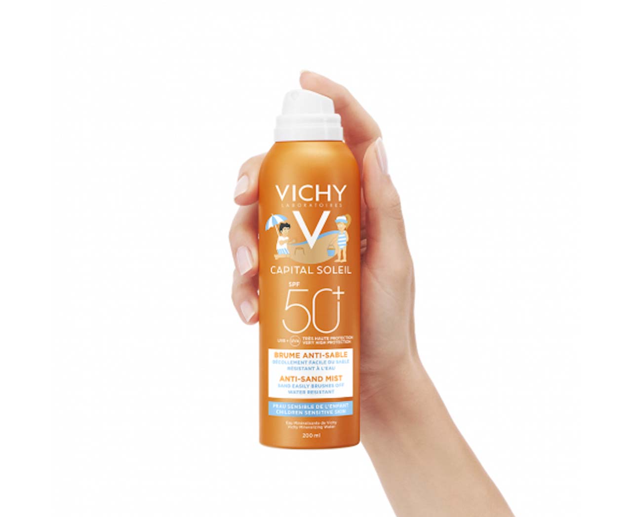 Vichy Capital Soleil Brume Anti-Sable Enfants SPF50+ 200ml Protection Solaire Haute Résistante - novaparapharmacie