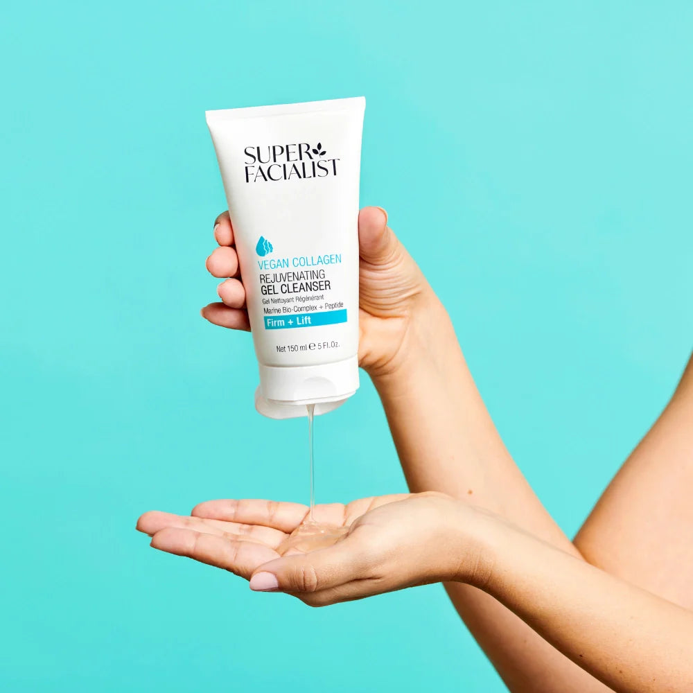 Super Facialist texture gel nettoyant collagène végétal vegan rajeunissant anti-âge nettoyage profond - novaparapharmacie