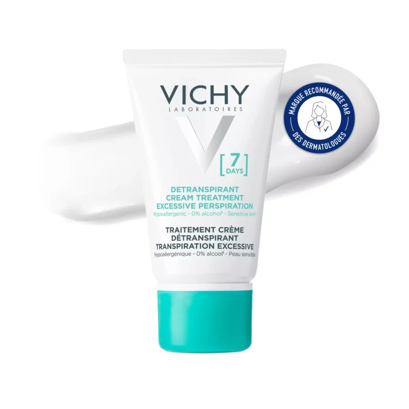 Packaging Vichy Crème 7 Jours Anti-Transpirant 30ml Tube Déodorant Transpiration Intense - novaparapharmacie