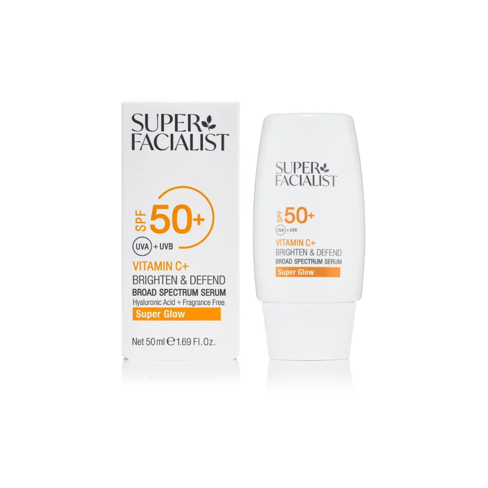 Super Facialist Vitamin C+ Brighten & Defend Broad Spectrum Serum SPF50+ 50ml protection solaire vitamine C - novaparapharmacie