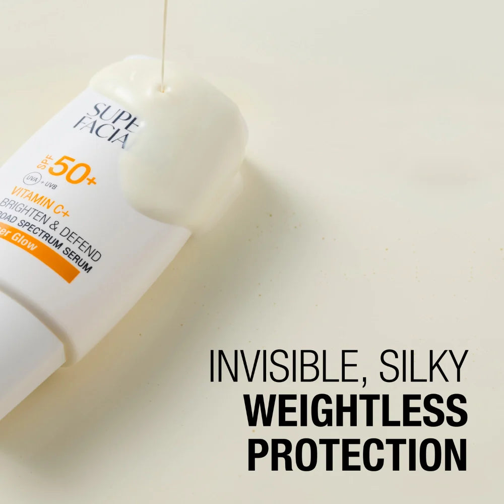 Super Facialist vue alternative sérum protection SPF50+ vitamine C 50ml format flacon pratique - novaparapharmacie