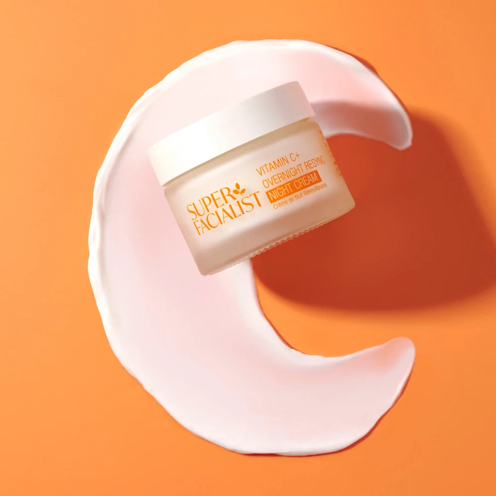 Super Facialist texture crème nuit vitamine C overnight resync régénérante anti-âge nutrition nocturne - novaparapharmacie
