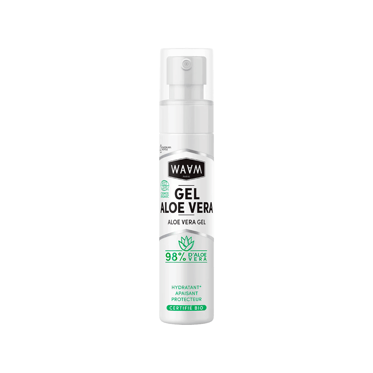 WAAM Gel d'Aloe Vera Certifiée BIO 200ml soin visage corps hydratant apaisant naturel pur régénérant - novaparapharmacie