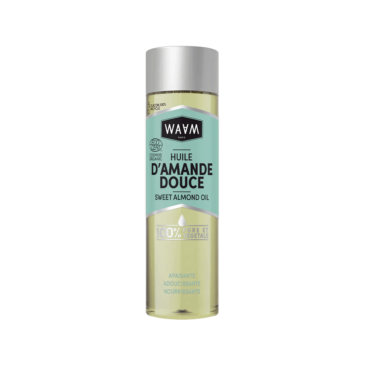 WAAM huile amande douce bio texture fluide huile végétale pure soin apaisante hypoallergénique - novaparapharmacie