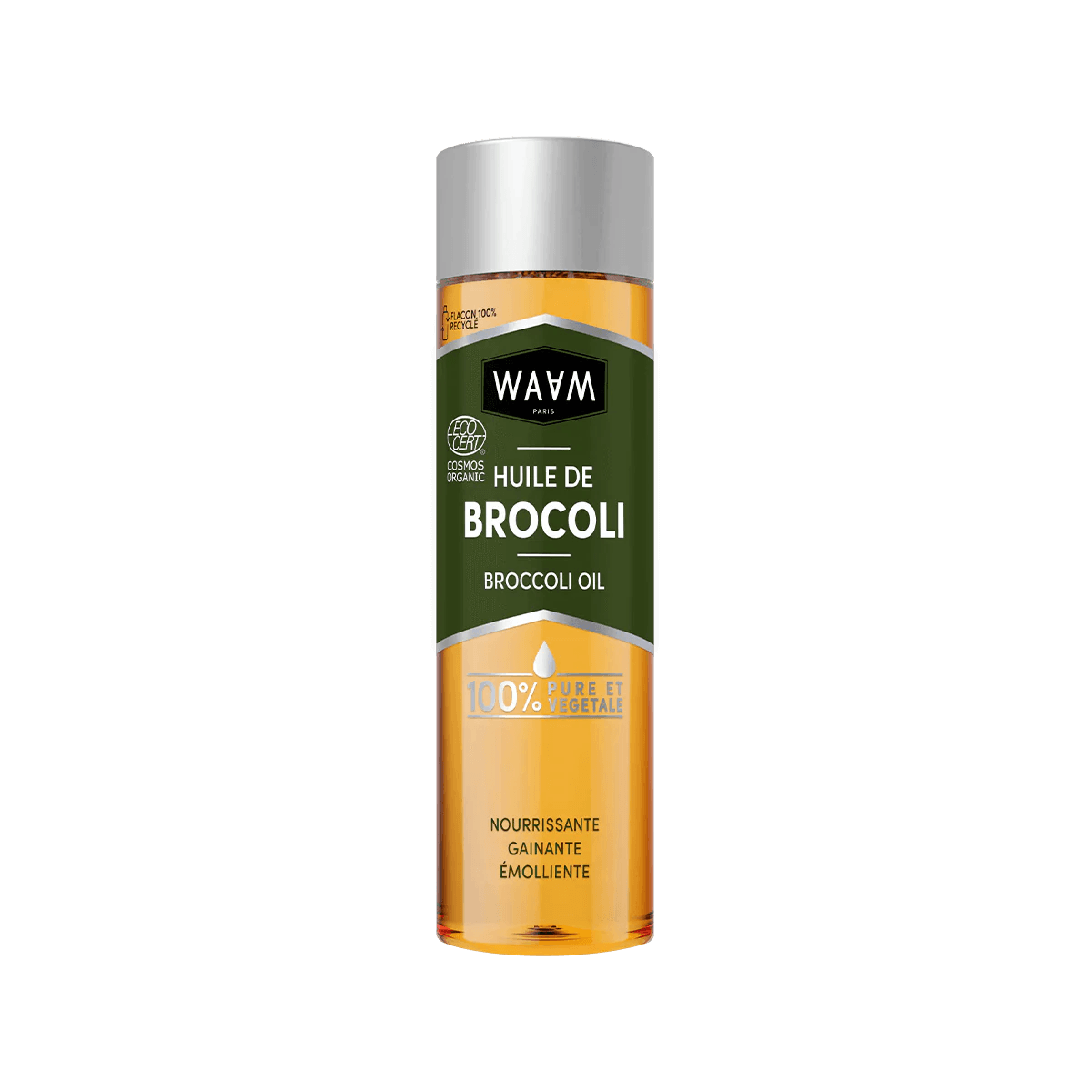 WAAM Huile de Brocoli certifiée BIO 75ml huile végétale pure brillance cheveux soyeux protection naturelle lissage - novaparapharmacie