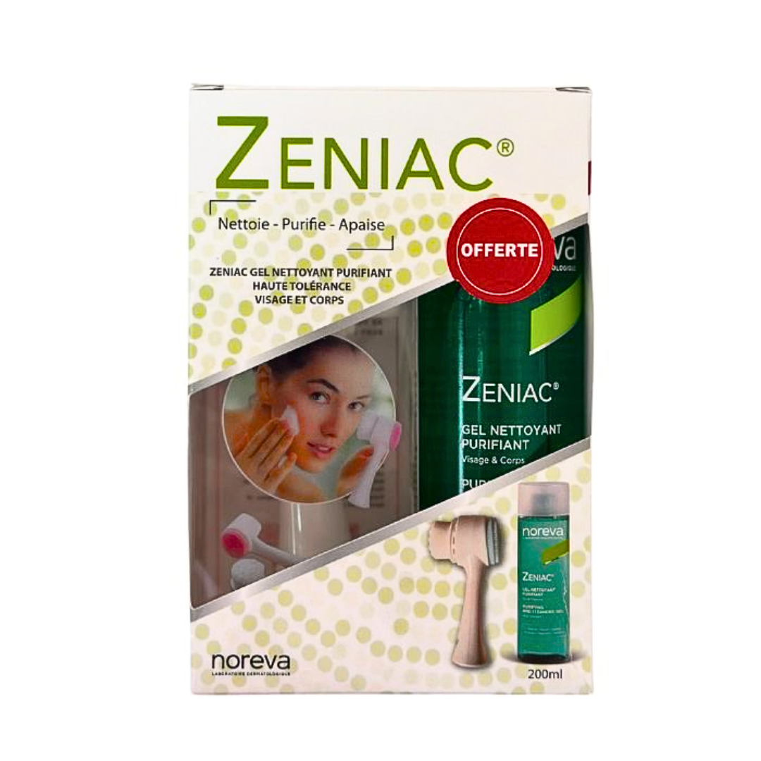Zeniac Duo Pack Gel Nettoyent Purifiant 200ml+Brosse Visage | Nova Para