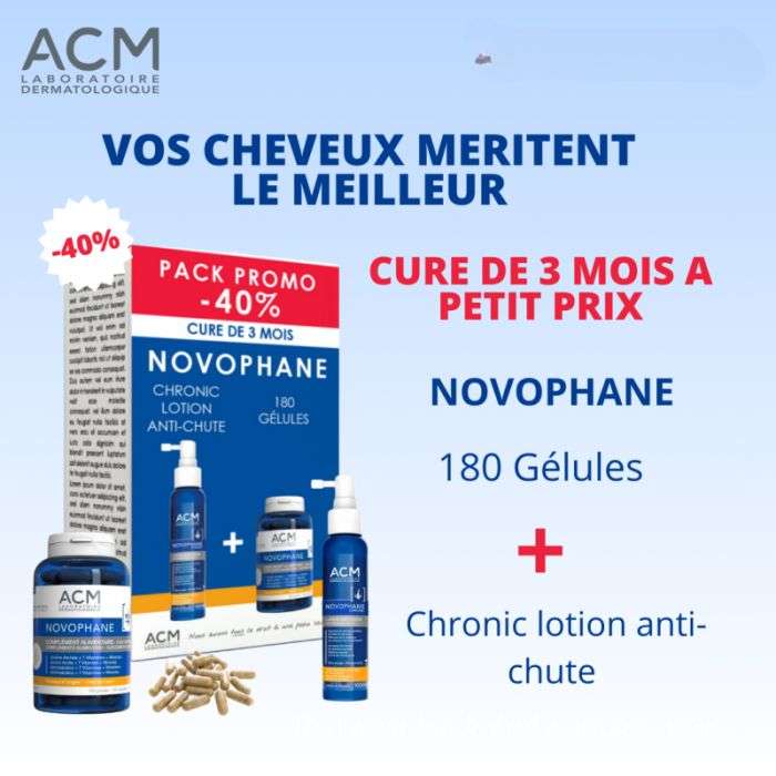 ACM Novophane Chronic Lotion Anti-chute + Novophane 180 Gélules PACK | Nova Para