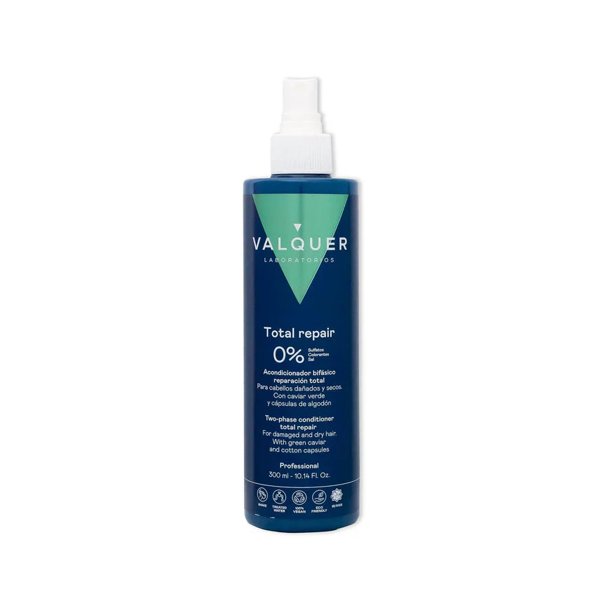 Valquer Total Repair Après-Shampoing Biphasique 300ml soin réparateur cheveux abîmés sans rinçage double action - novaparapharmacie