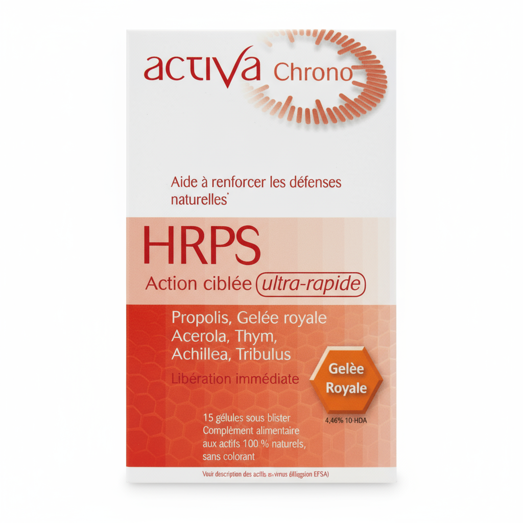 ACTIVA Chrono HRPS 15 Gélules complément alimentaire prostate confort urinaire nuits paisibles formule naturelle - novaparapharmacie