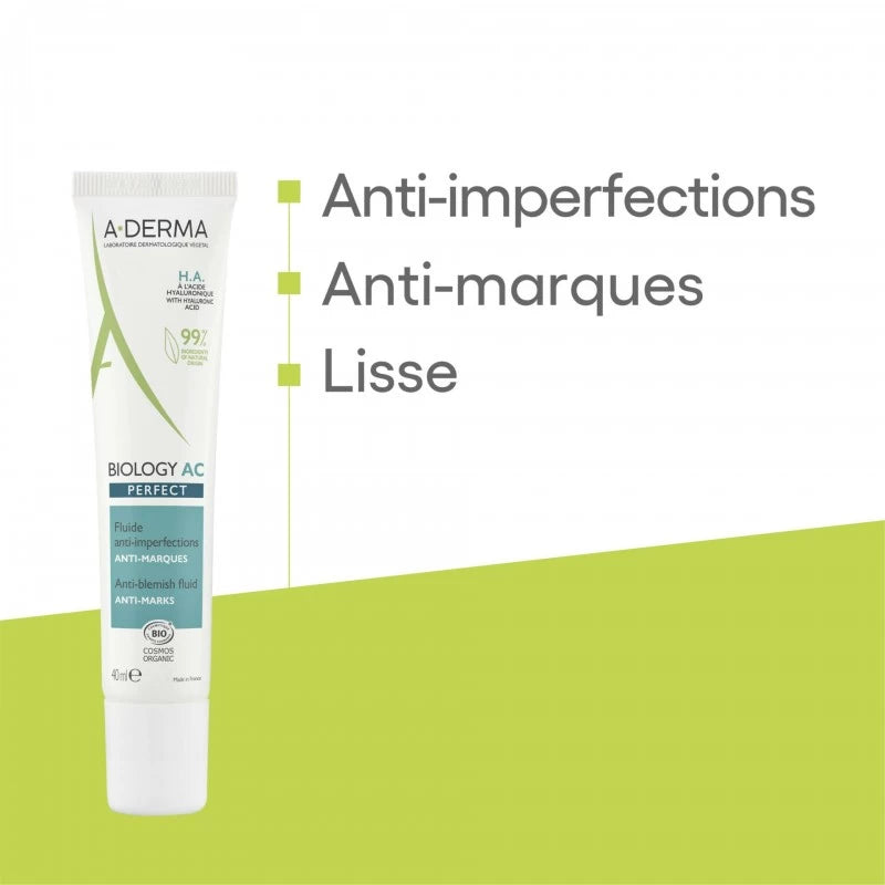 A-derma Biology AC PERFECT Fluide Anti-Imperfections Anti-Marques | 40 Ml | Nova Para