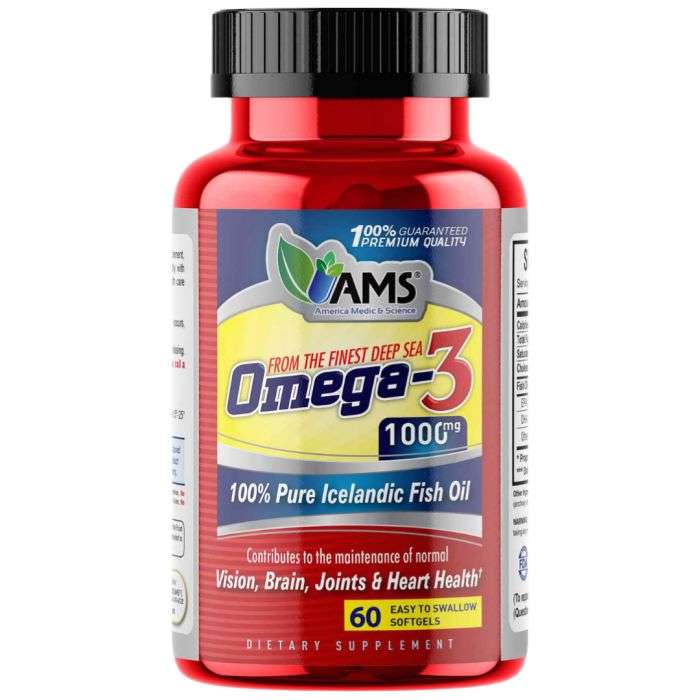 AMS OMEGA 3 1000mg 60 Gélules - Complément Alimentaire Maroc - Nova Parapharmacie