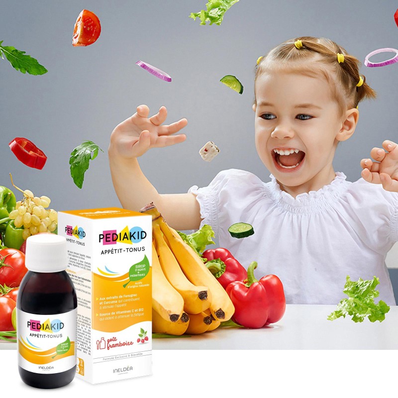 PEDIAKID Sirop Appétit-Tonus 125ml complément alimentaire enfant stimule appétit renforce tonus vitalité énergie goût agréable - novaparapharmacie