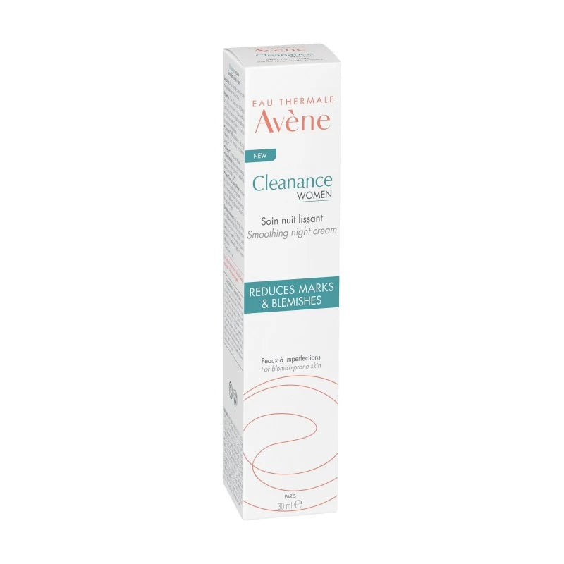 Avene CLEANANCE WOMEN Soin Nuit Lissant  30 ml -novaparaphrarmacie-maroc