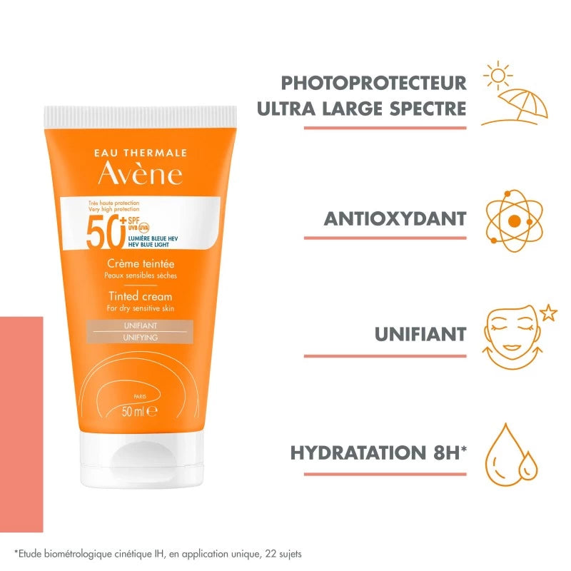 Avène Crème teintée SPF50+ 50ml -novaparaphrarmacie-maroc