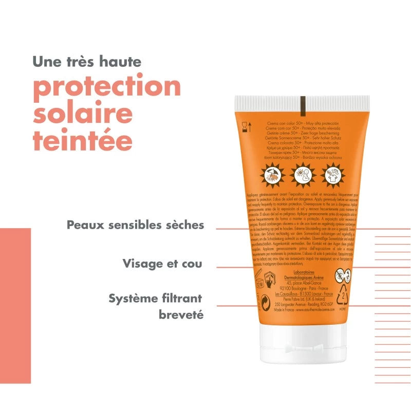 Avène Crème teintée SPF50+ 50ml -novaparaphrarmacie-maroc