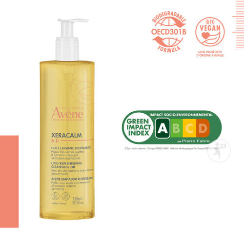 Avène XeraCalm A.D Huile Lavante Relipidante 400ml Peaux Atopiques Sèches Nettoyage Doux - novaparapharmacie