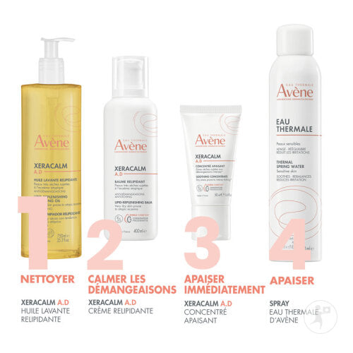 Avène XeraCalm A.D Huile Lavante Relipidante 400ml Peaux Atopiques Sèches Nettoyage Doux - novaparapharmacie