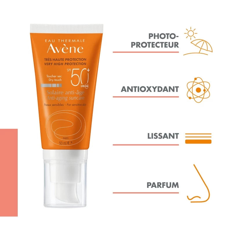 Avène Solaire Anti-âge SPF 50+ 50ml -novaparaphrarmacie-maroc 