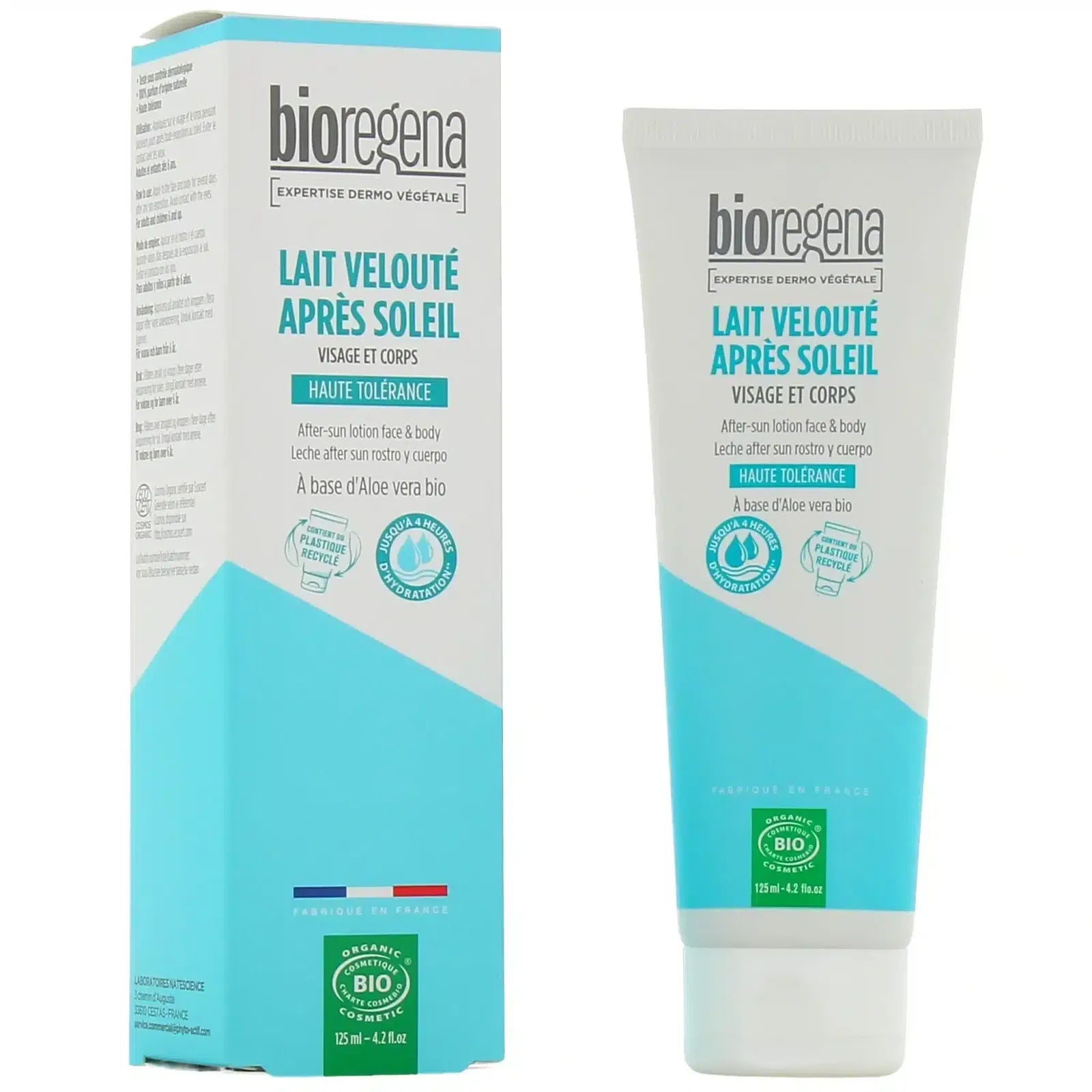 Bioregena Lait Velouté Après Soleil 125ml soin corps après-soleil naturel bio hydratant réparateur apaisant - novaparapharmacie
