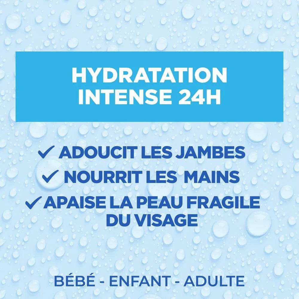 MIXA Crème Fraîche et Fondante Acide Hyaluronique Pur 400ml Crème Hydratante Corps Peaux Sèches Sensibles Hydratation 24h - Nova Parapharmacie