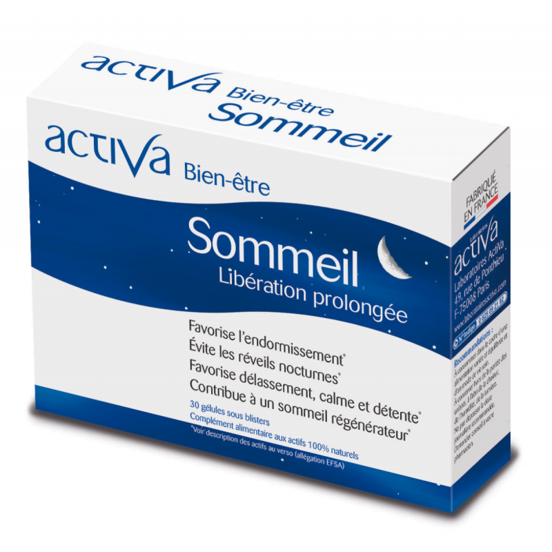  ACTIVA Bien-Être Sommeil complément sommeil réparateur mélatonine valériane passiflore - novaparapharmacie