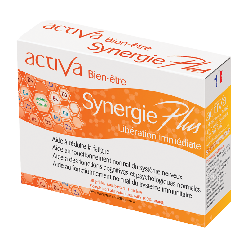 ACTIVA Bien-Être Synergie Plus multivitamines minéraux énergie vitamines B C D E - novaparapharmacie